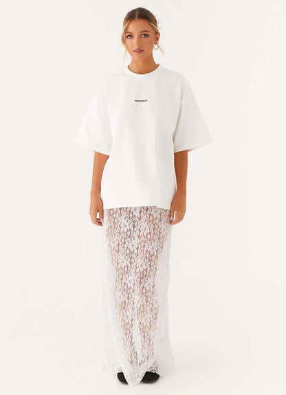 Signature Oversized Tee - White
