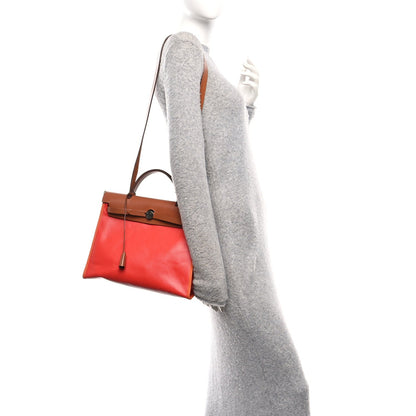 Toile H Berline Vache Hunter Herbag Zip 31 PM Orange Mecano Fauve