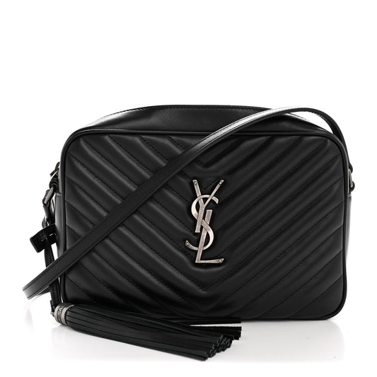 Calfskin Matelasse Monogram Lou Camera Bag Black