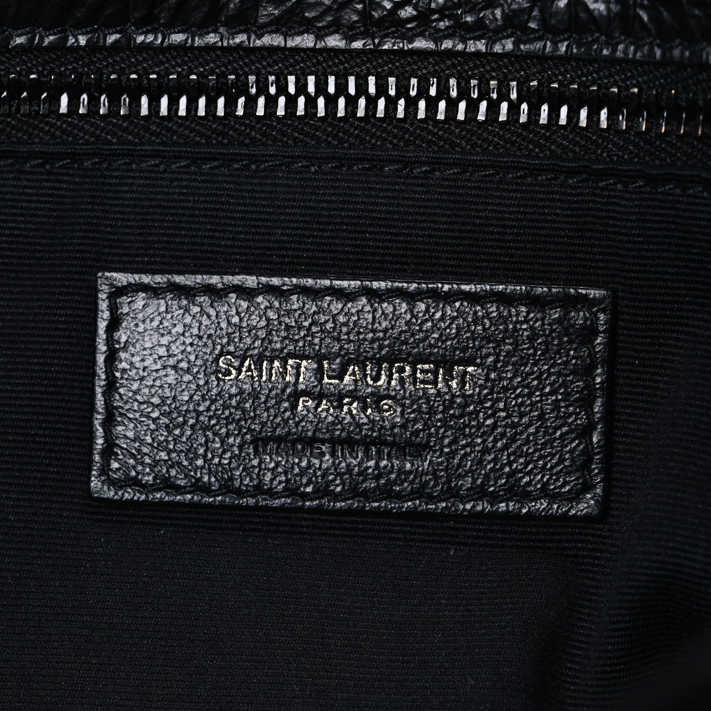 Crocodile Embossed Lambskin Monogram Medium Niki Chain Satchel Black