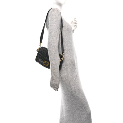 Nappa FF 1974 Embossed Baguette Black