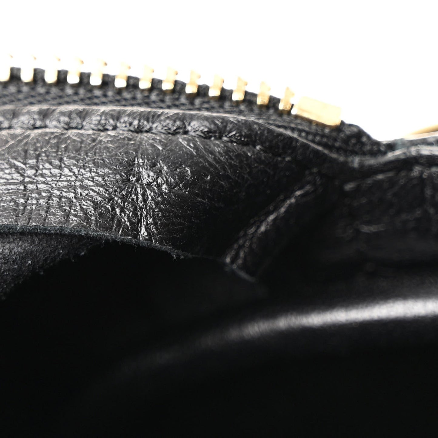 Lambskin Pleated Bracelet Pouch Shoulder Bag Black