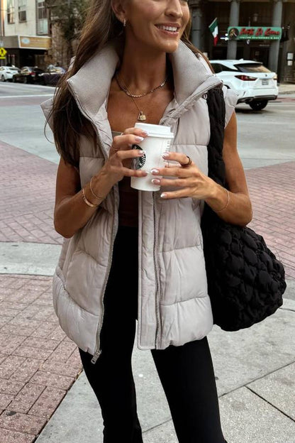 Chaqueta casual gris lisa