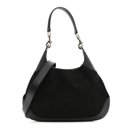 Suede Micro GG Calfskin B Medium Shoulder Bag  Arabella Black