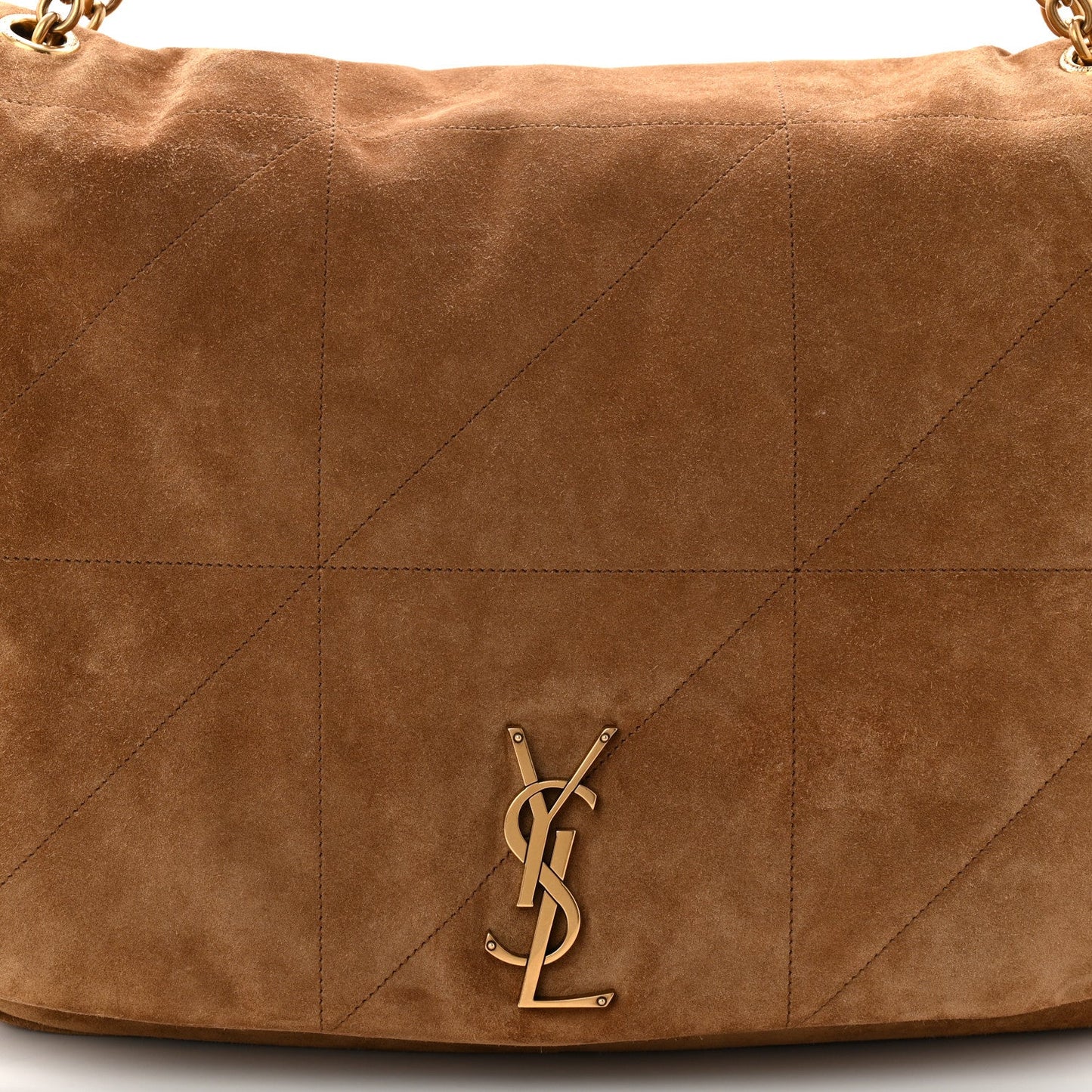 Suede Matelasse Monogram Large Jamie 4.3 Snuff
