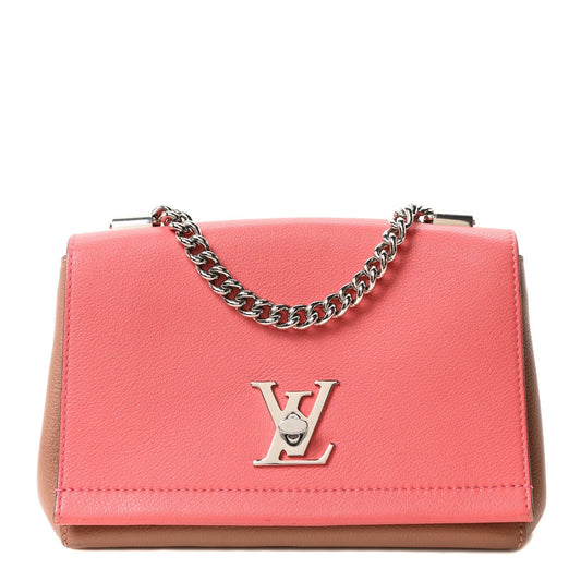 Calfskin Lockme II Chain Bag BB Rose Bruyere