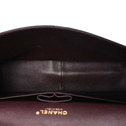 Lambskin Quilted Jumbo Double Flap Black