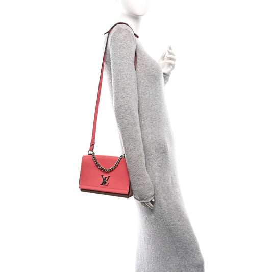 Calfskin Lockme II Chain Bag BB Rose Bruyere