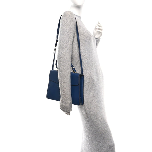 Calfskin Medium Sylvie Top Handle Bag Blue
