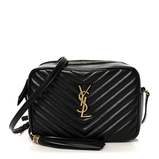 Calfskin Matelasse Monogram Lou Camera Bag Black