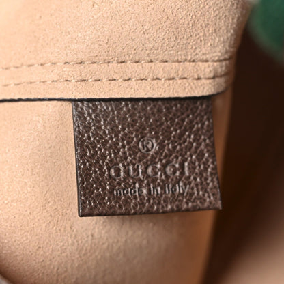 GG Supreme Monogram Web Ophidia Vertical Front Pocket Shopping Tote Brown