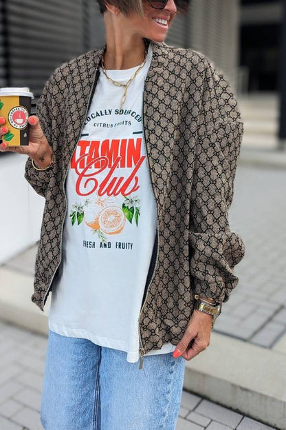 Chaqueta bomber de gran tamaño