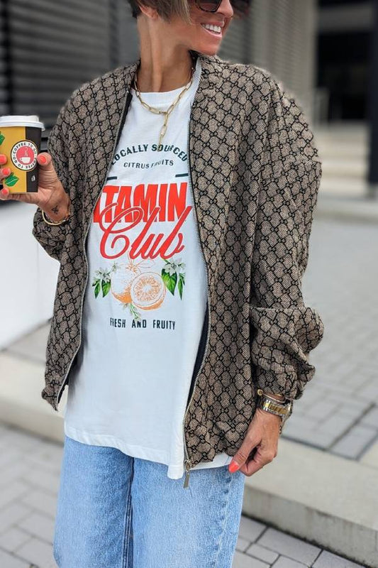 Chaqueta bomber de gran tamaño