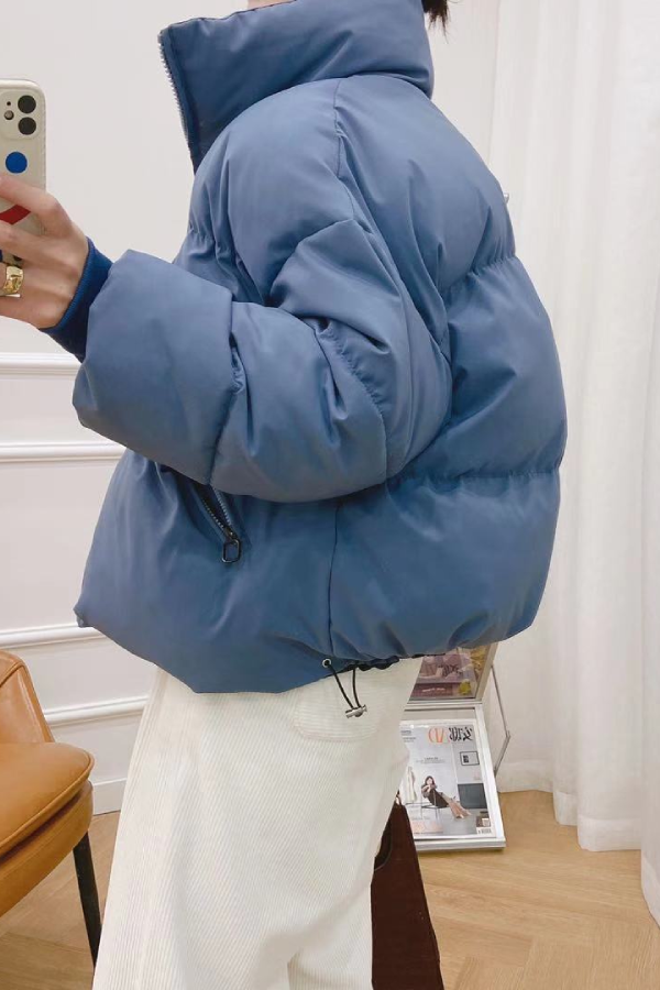 Chaqueta corta de algodón holgada, elegante y versátil 