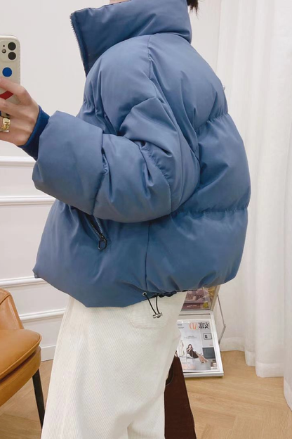 Chaqueta corta de algodón holgada, elegante y versátil 