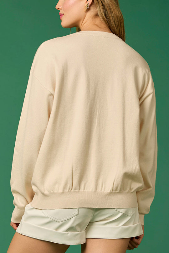 Sudadera casual de moda con lentejuelas de soldado navideño