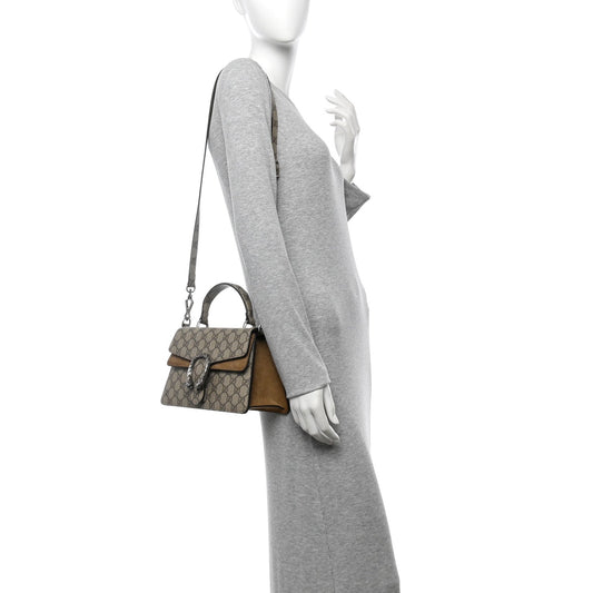 GG Supreme Monogram Small Dionysus Top Handle Bag Taupe