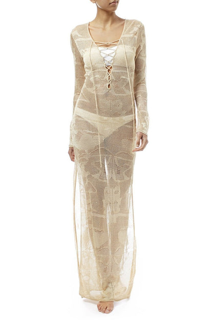 Vestido maxi con cordones Dawn 