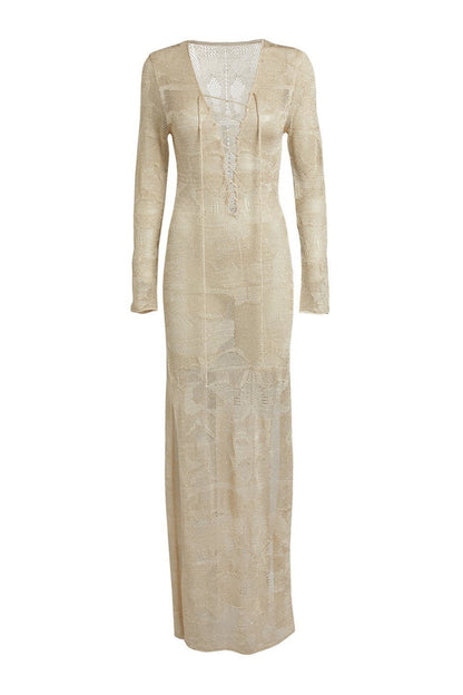 Vestido maxi con cordones Dawn 