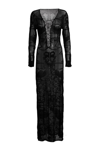 Vestido maxi con cordones Dawn 