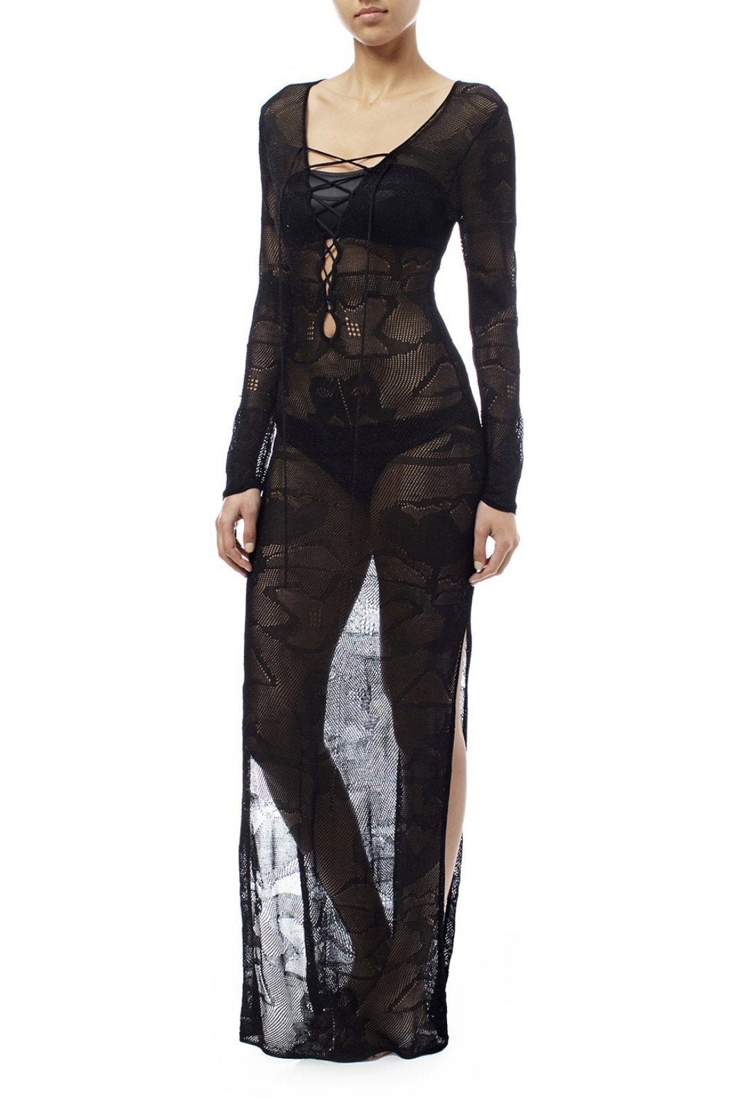 Vestido maxi con cordones Dawn 