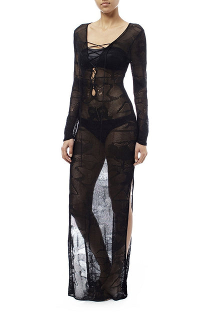 Vestido maxi con cordones Dawn 