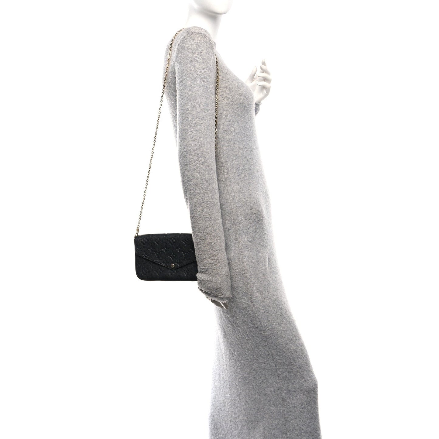 Empreinte Pochette Felicie Chain Wallet Black