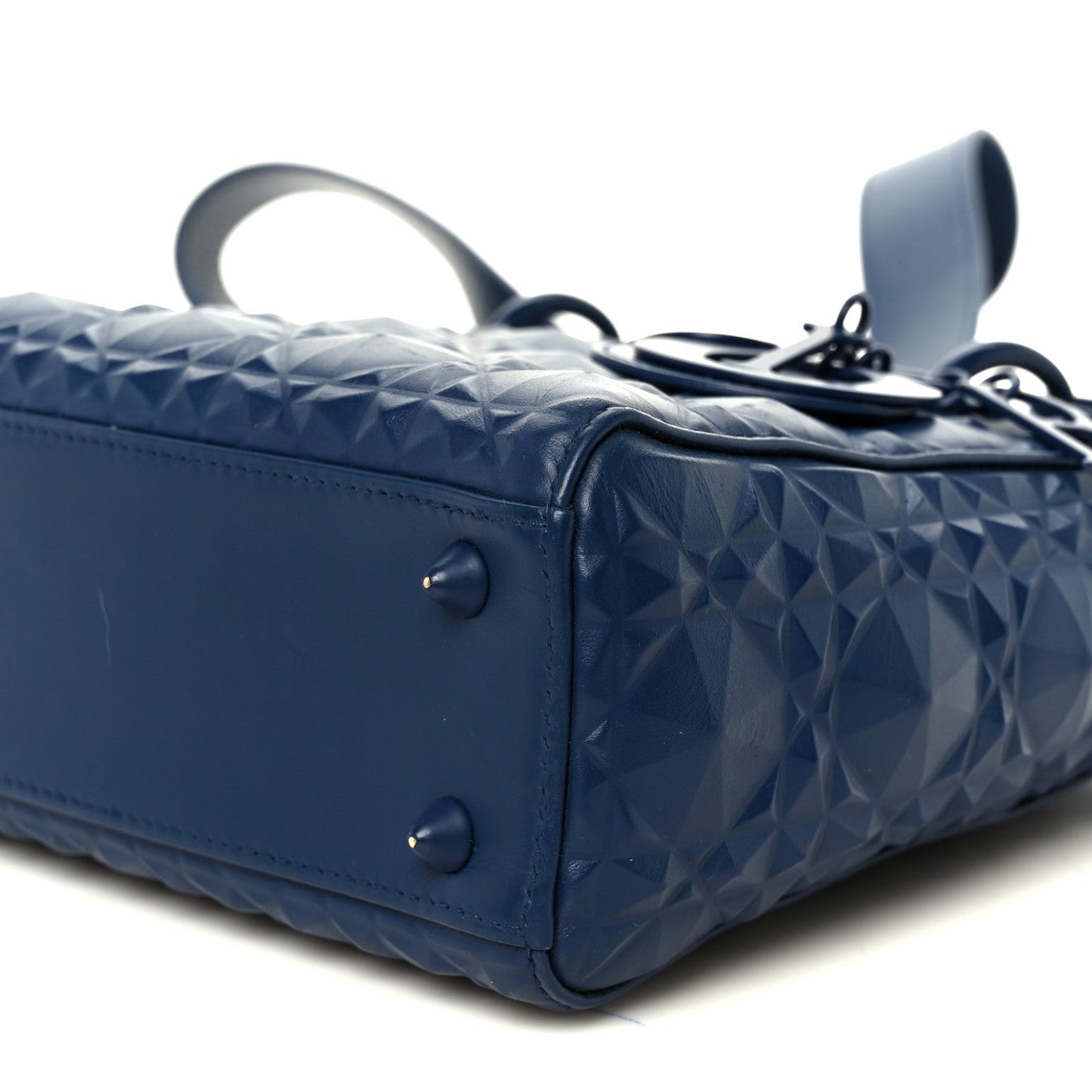 Calfskin Cannage Diamond Small My ABCDior Lady Dior Blue Royale