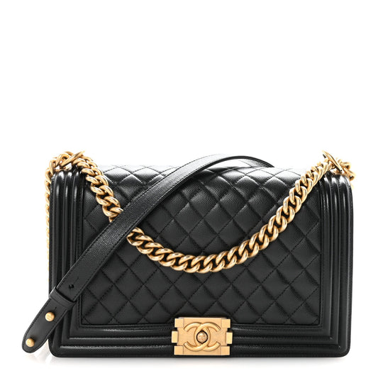 Caviar Quilted New Medium Boy Flap Black