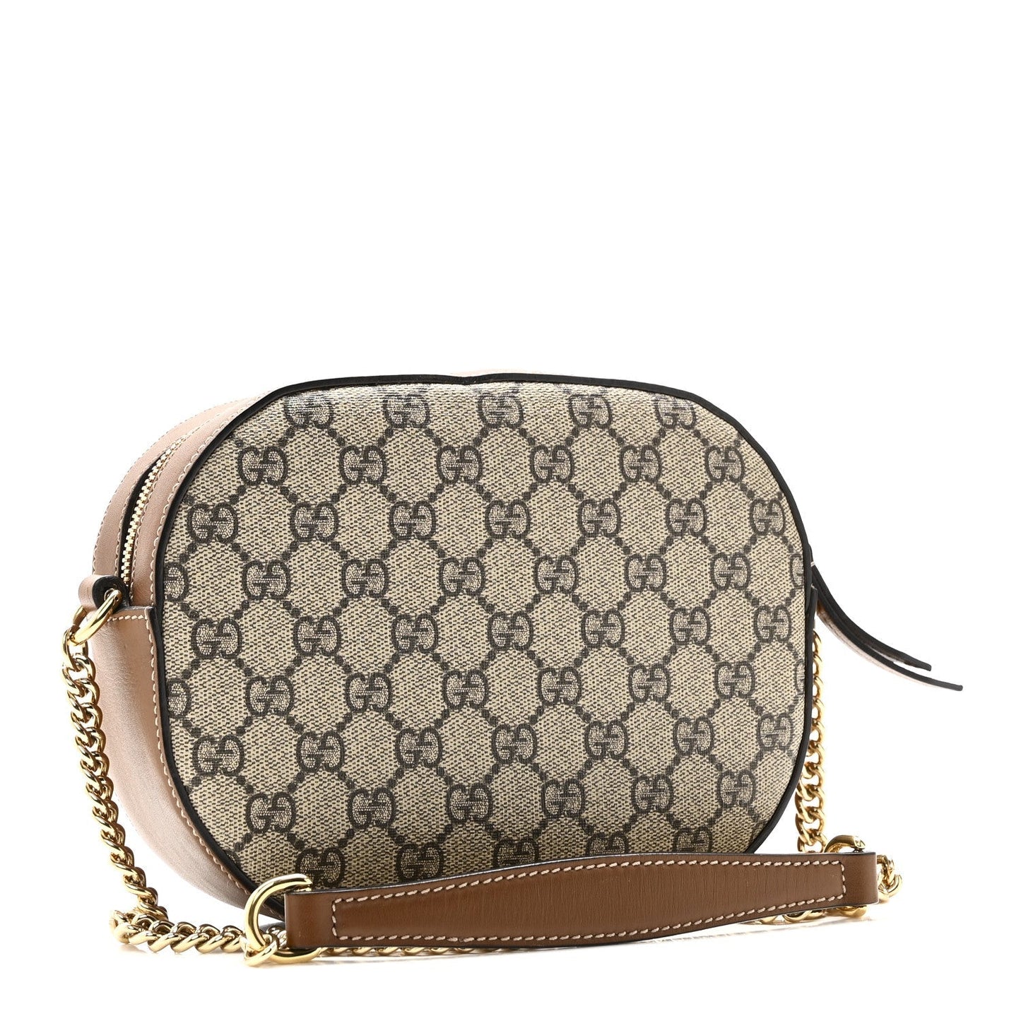 GG Supreme Monogram Butterfly Embroidered Mini Chain Shoulder Bag Beige Tuscany
