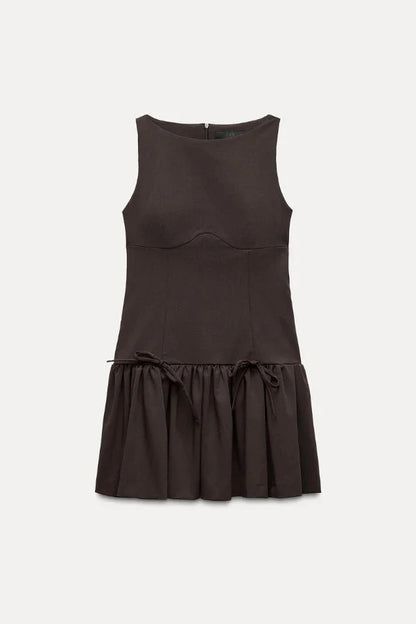 Florence Bow Ruffle Mini Dress