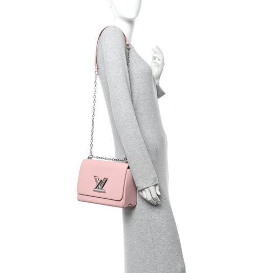 Epi Twist Shoulder Bag MM Rose Ballerine