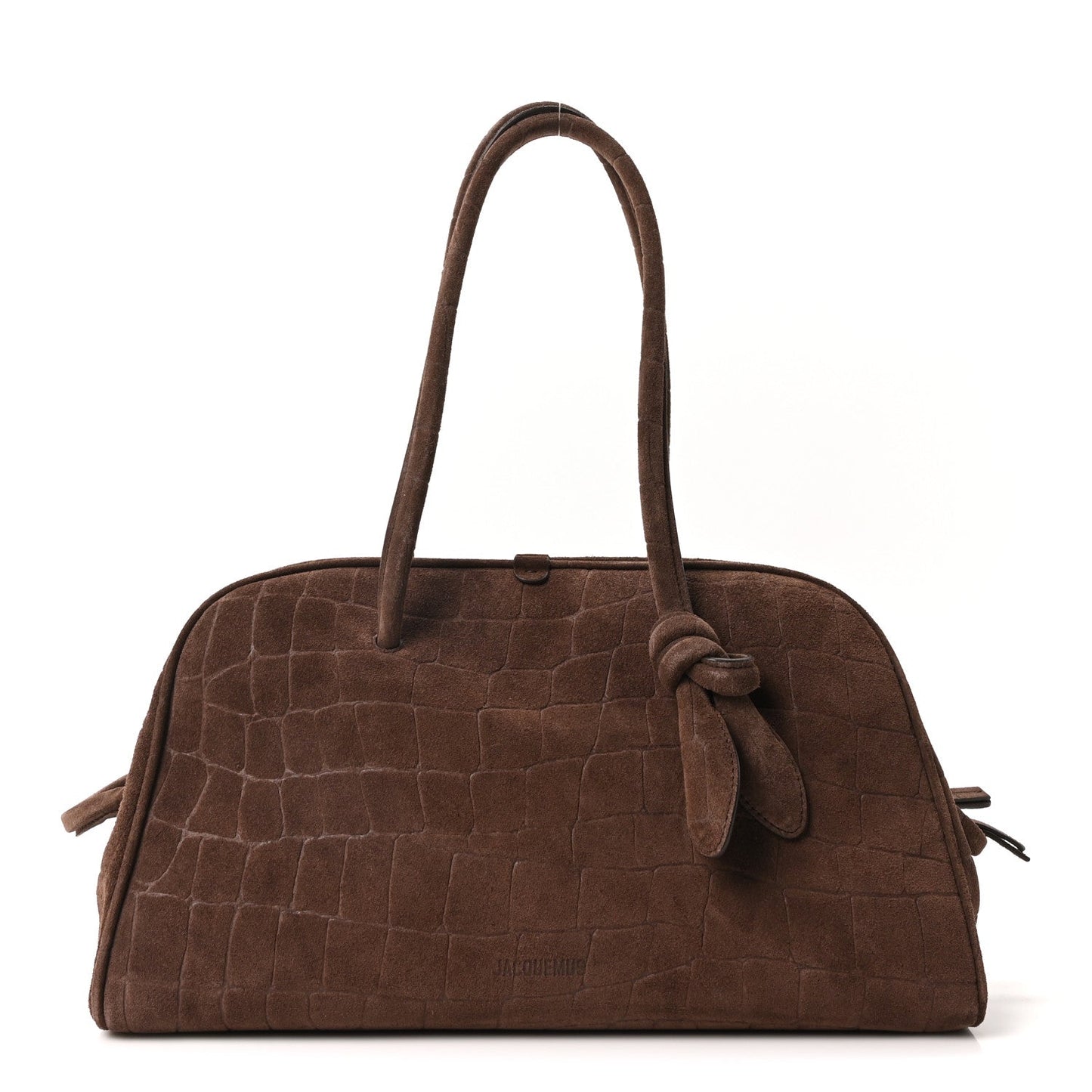 Suede Crocodile Embossed Le Turismo Dark Brown