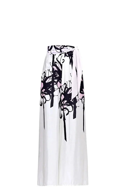 Chinese Ink Print One Piece Swimsuit Set