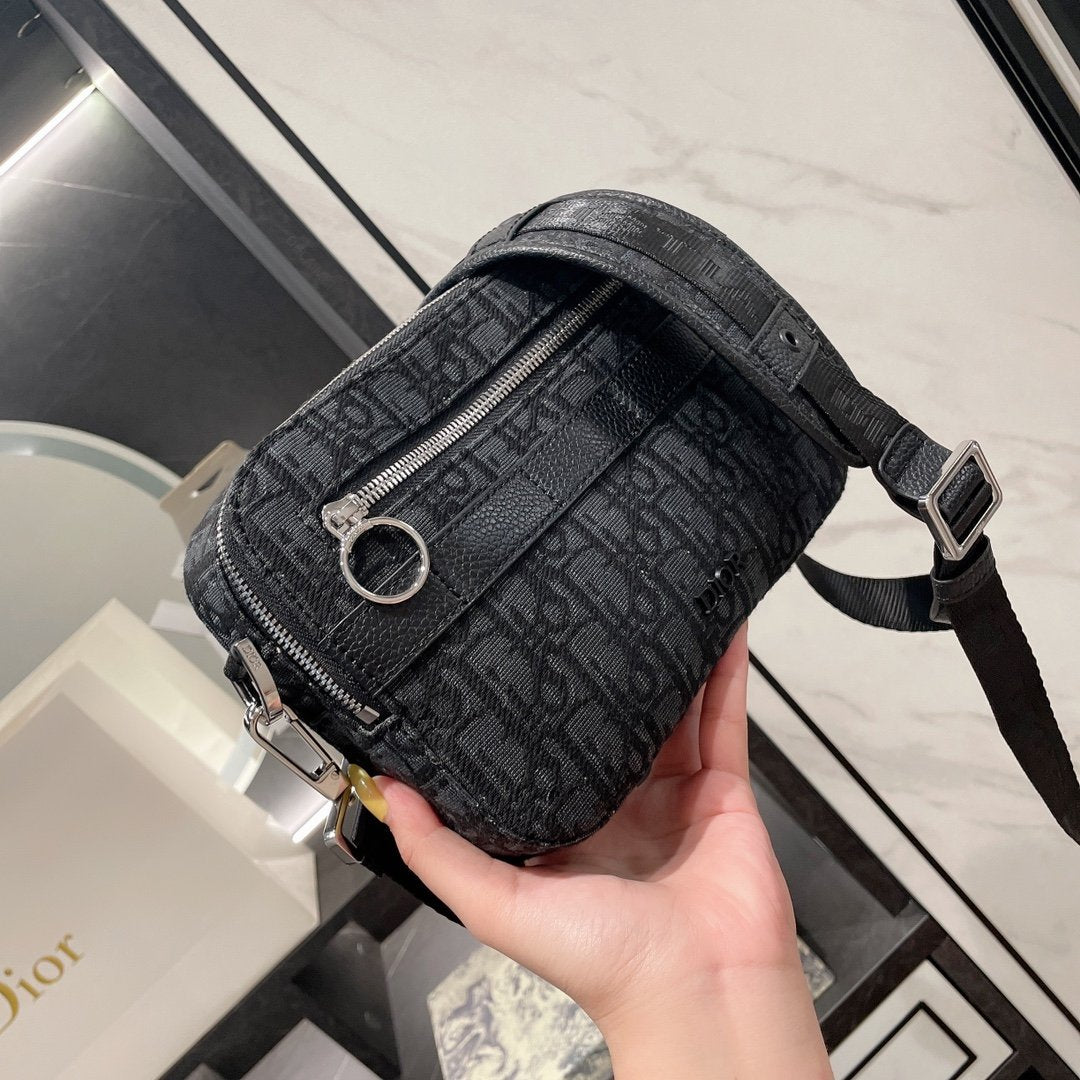 Dior Safari Messenger Bag Black Canvas