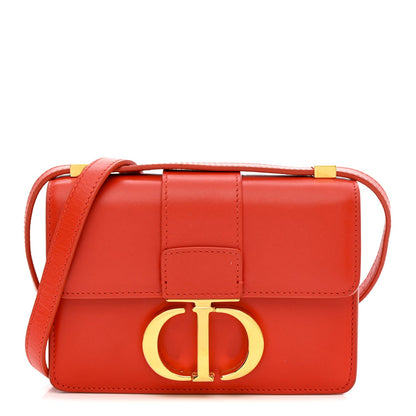 Smooth Calfskin Micro 30 Montaigne Flap Bag Orange