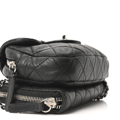 Lambskin Stitched New Mini Flap Black
