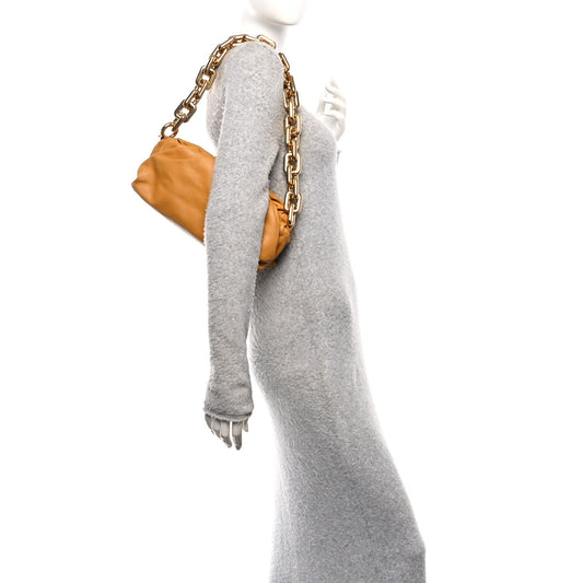 Calfskin The Pouch Chain Cammello