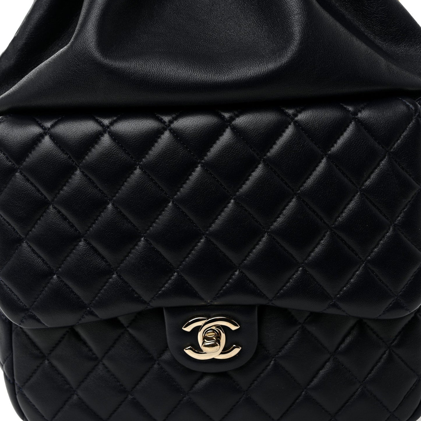 Lambskin Quilted Large In Seoul Backpack Navy