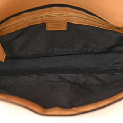 Nappa FF 1974 Embossed Baguette Miele Scuro