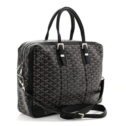 Goyardine Ambassade MM Briefcase Black