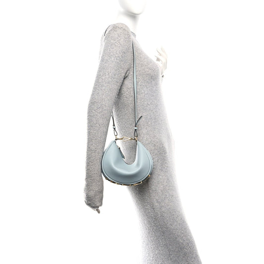 Vitello Grace Matte Mini Fendigraphy Hobo Bag Anice