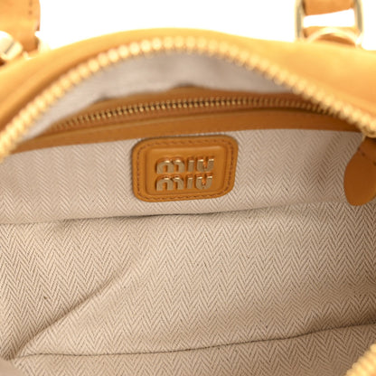 Suede Padded Regular Arcadie Top Handle Bag Whiskey