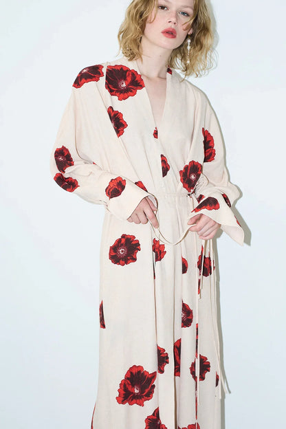Sahara Print Kimono Dress