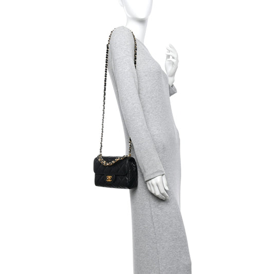 Caviar Quilted Mini Flap Black