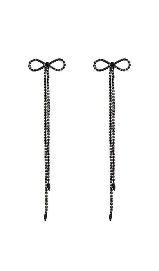 Pendientes de borla con lazo de diamante 