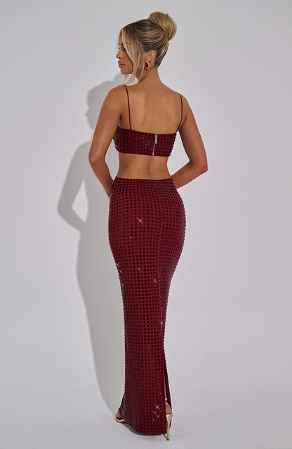 Dimity Top - Wine