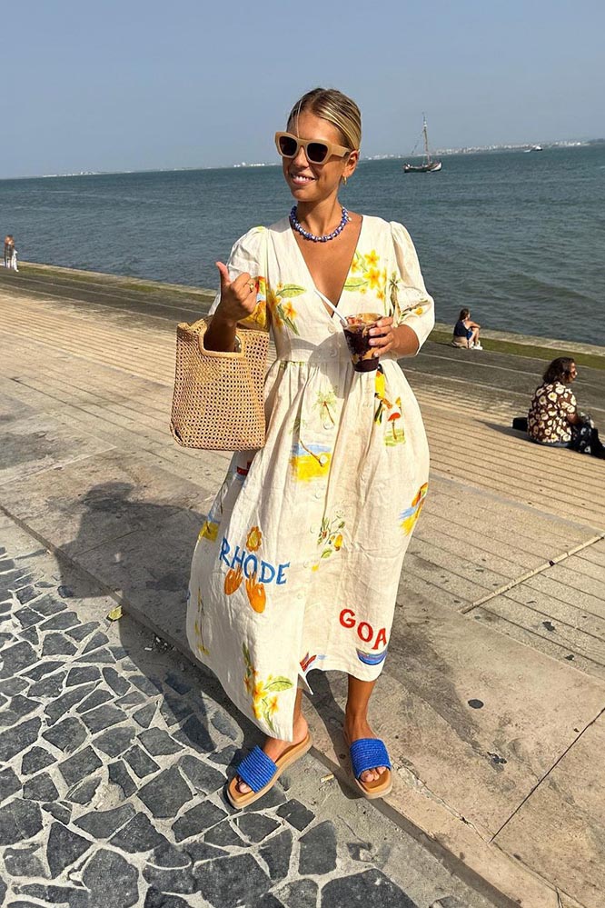 Printed Midi Dress