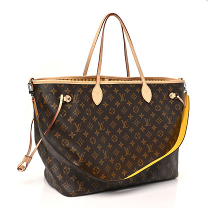 Monogram Stamped Inside Out NYC Neverfull Bandouliere GM Yellow