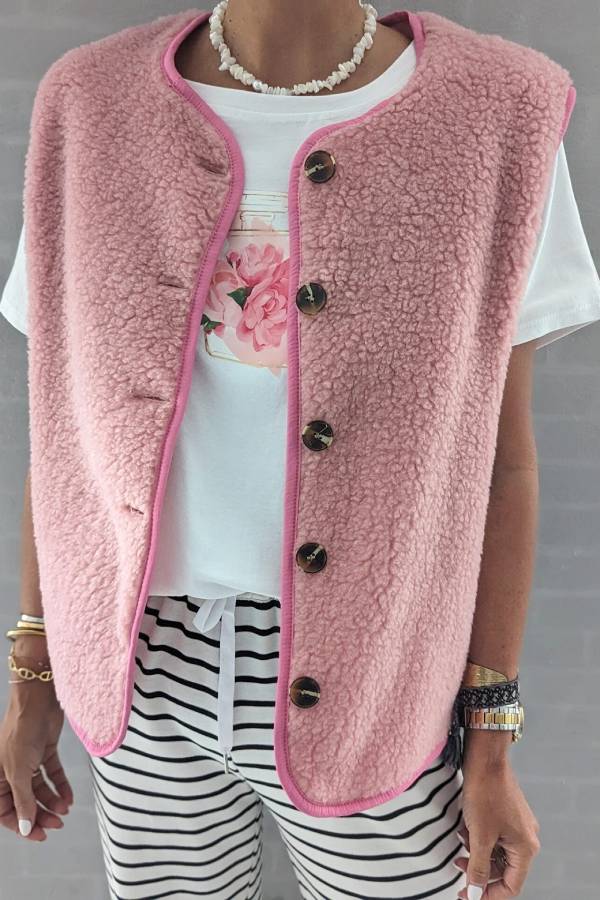 Chaleco con botones de moda